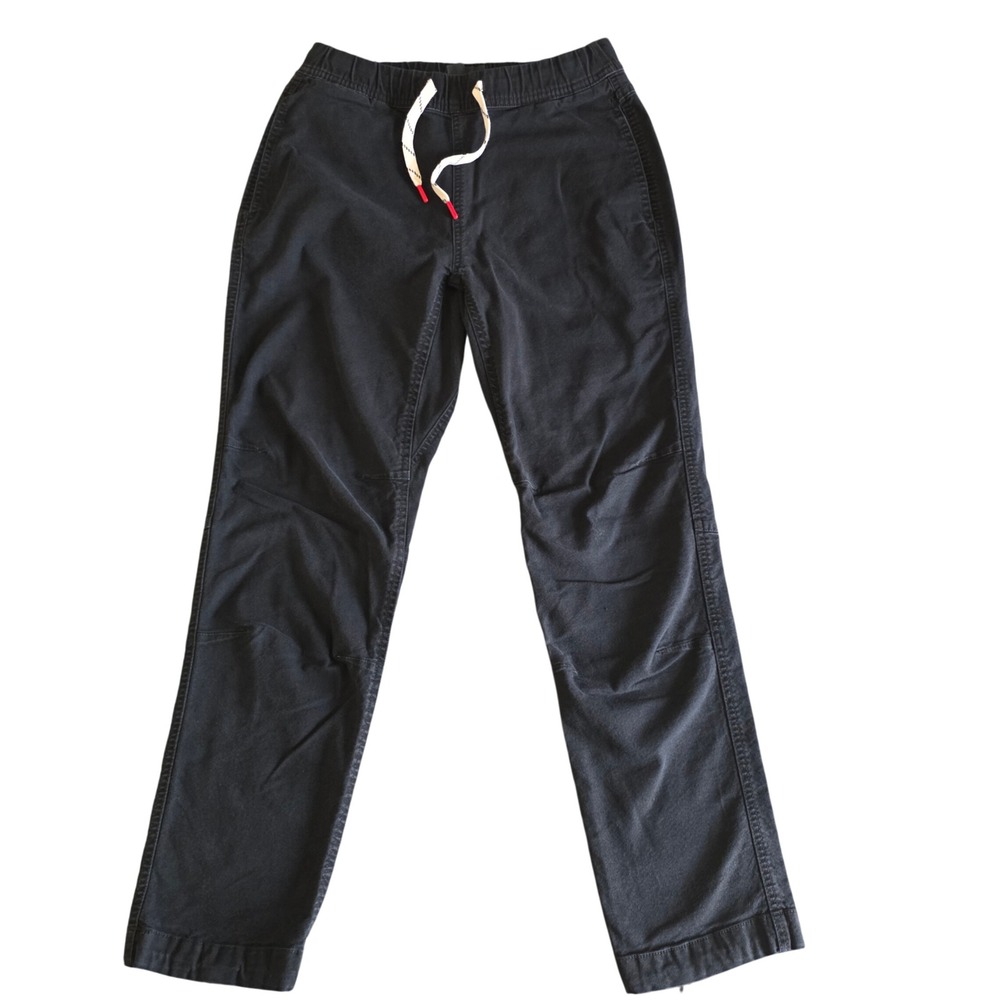 Topo Designs Mens Dirt Pants Black Organic Cotton Stretch Hiking Pants Small